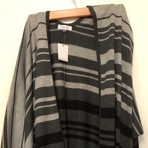 Calvin Klein Grey Stripe Cardigan/Shawl